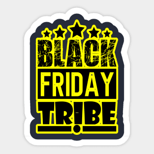 black friday, yellow and black friday Sticker